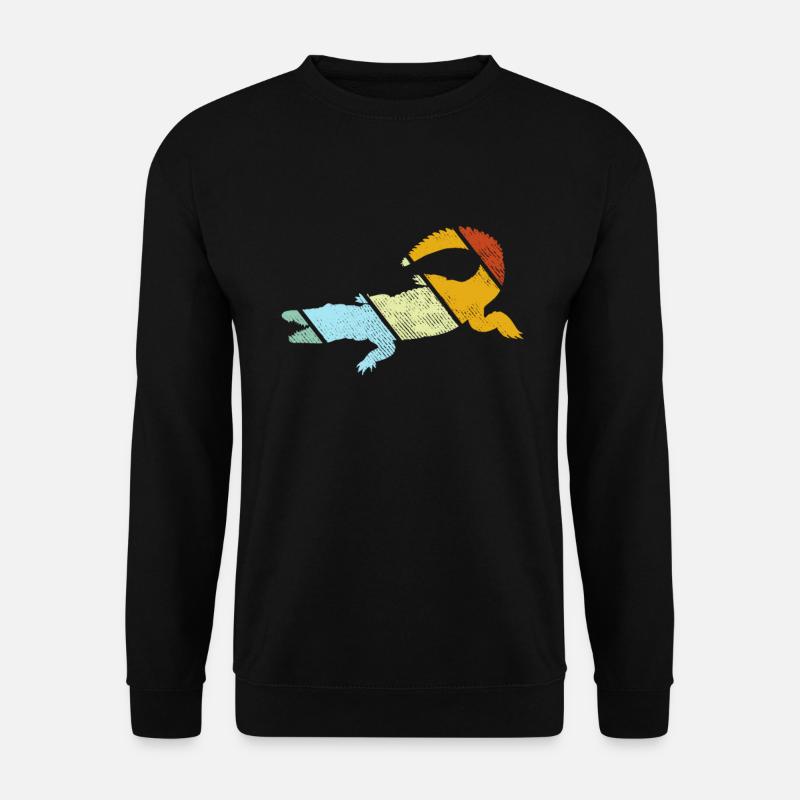 Krokodil Retro - Unisex Pullover - Schwarz
