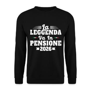 Humour Cadeau Retraité - 2026 Retraité En 2026 - Sweat-shirt Unisexe - noir - Devant - Alina (178cm) & Michal (187cm)
