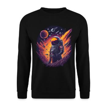 Space Fantasy - Unisex Sweatshirt - black - Front - Alina (178cm) & Michal (187cm)