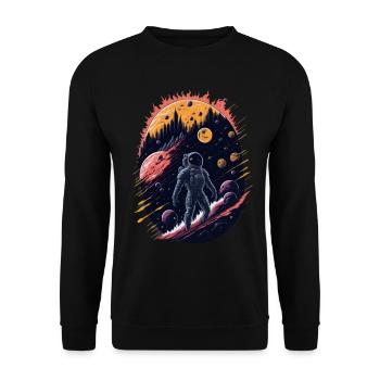 Space Fantasy - Unisex Sweatshirt - black - Front - Alina (178cm) & Michal (187cm)
