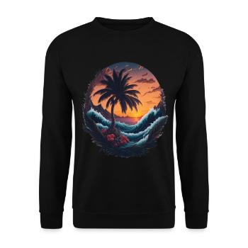 Beach Vibes - Unisex Sweatshirt - black - Front - Alina (178cm) & Michal (187cm)