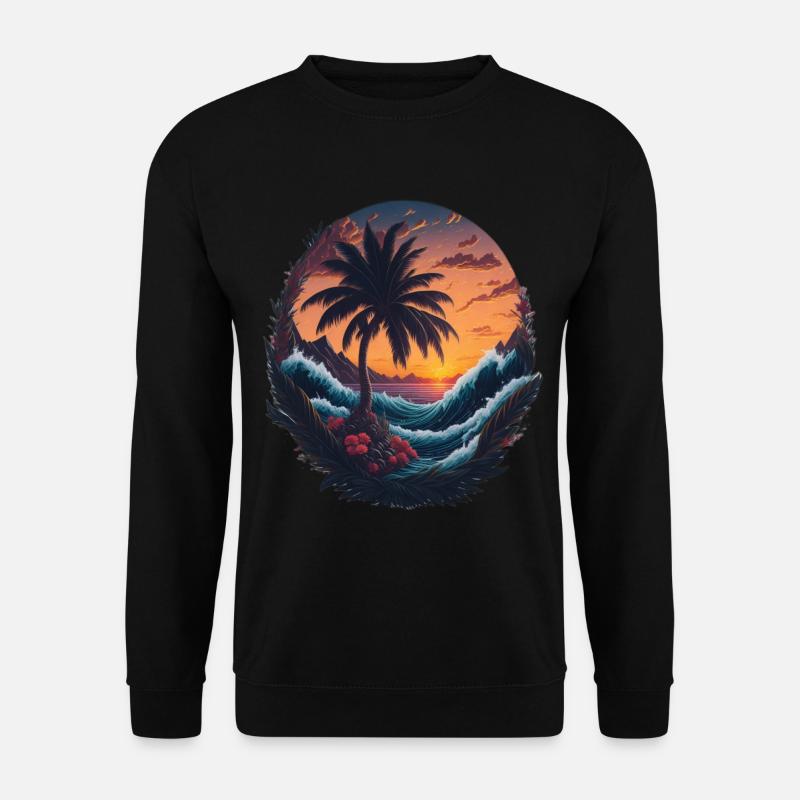 Vibrations de la plage - Sweat-shirt Unisexe - noir