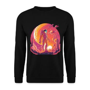 Space Fantasy - Unisex Sweatshirt - black - Front - Alina (178cm) & Michal (187cm)