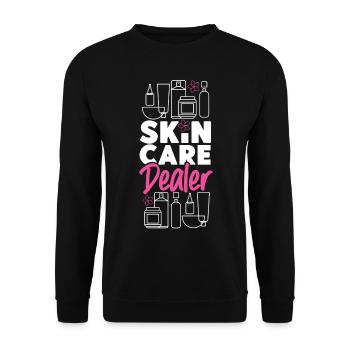 Cute Licensed Esthetician Skincare - Unisex Pullover - Schwarz - Vorne - Alina (178cm) & Michal (187cm)