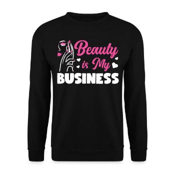 Soins de la peau d’esthéticienne agréée mignonne - Sweat-shirt Unisexe - noir - Devant - Alina (178cm) & Michal (187cm)