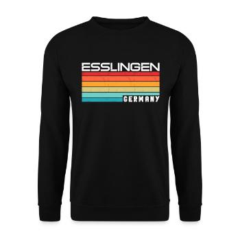 Esslingen, Esslingen City of Esslingen - Unisex Sweatshirt - black - Front - Alina (178cm) & Michal (187cm)
