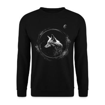 Fuchs Tierliebhaber Geschenk Wildtier Tier Motiv - Unisex Pullover - Schwarz - Vorne - Alina (178cm) & Michal (187cm)