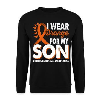 Portez de l’orange pour le - Sweat-shirt Unisexe - noir - Devant - Alina (178cm) & Michal (187cm)