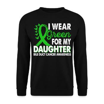 Portez du vert pour le Mois de la sensibilisation pour - Sweat-shirt Unisexe - noir - Devant - Alina (178cm) & Michal (187cm)