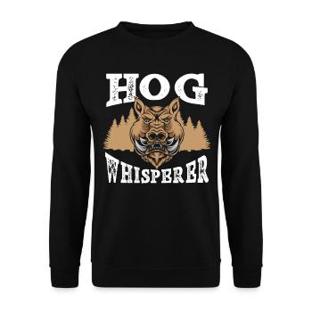 Hog Whisperer Sanglier Chasseur de sanglier Schwei - Sweat-shirt Unisexe - noir - Devant - Alina (178cm) & Michal (187cm)
