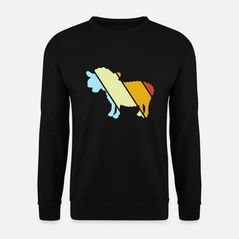 Schaf Retro - Unisex Pullover - Schwarz