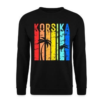 Corsica Holidays Corsica Corse Idea - Unisex Sweatshirt - black - Front - Alina (178cm) & Michal (187cm)