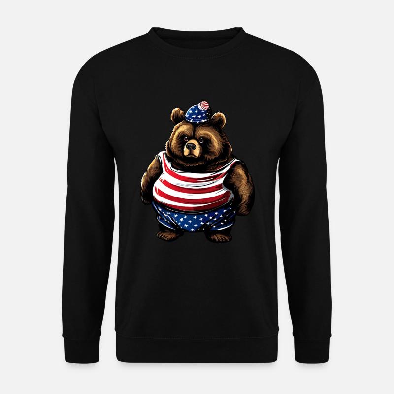Fat American Bear - Unisex Sweatshirt - black