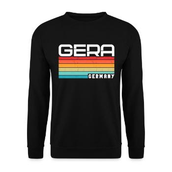 Gera Geraerin Geraer Stadt Gera - Unisex Sweatshirt - black - Front - Alina (178cm) & Michal (187cm)