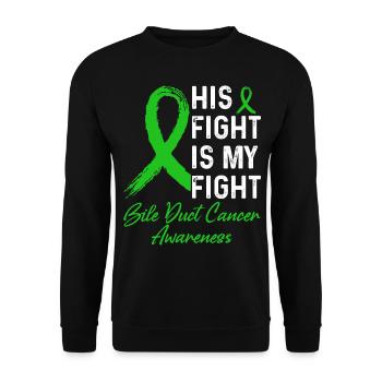 Sensibilisation au cancer des canaux biliaires - Sweat-shirt Unisexe - noir - Devant - Alina (178cm) & Michal (187cm)
