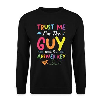 Test Day Teacher Testing Day School Staar Test - Unisex Sweatshirt - black - Front - Alina (178cm) & Michal (187cm)