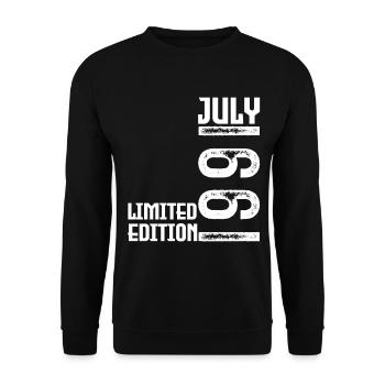 Gift July 1991. Anniversary July 1991. - Unisex Sweatshirt - black - Front - Alina (178cm) & Michal (187cm)