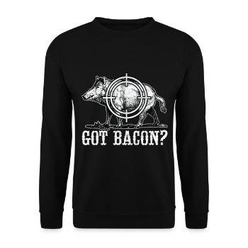 Jäger Wildschwein Jagen - Unisex Pullover - Schwarz - Vorne - Alina (178cm) & Michal (187cm)