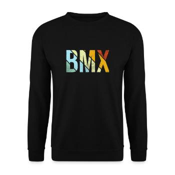 BMX Retro - Unisex Pullover - Schwarz - Vorne - Alina (178cm) & Michal (187cm)