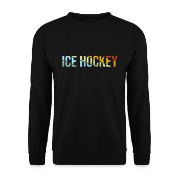 Hockey sur glace Rétro - Sweat-shirt Unisexe - noir - Devant - Alina (178cm) & Michal (187cm)