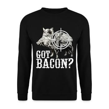 Jäger Wildschwein Jagen - Unisex Pullover - Schwarz - Vorne - Alina (178cm) & Michal (187cm)