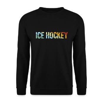 Hockey sur glace Rétro - Sweat-shirt Unisexe - noir - Devant - Alina (178cm) & Michal (187cm)