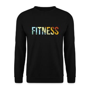 Fitness Retro - Unisex Sweatshirt - black - Front - Alina (178cm) & Michal (187cm)