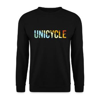 Rétro monocycle - Sweat-shirt Unisexe - noir - Devant - Alina (178cm) & Michal (187cm)
