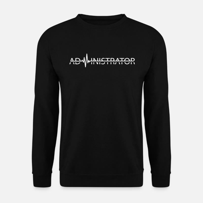 Administrator Admin Heartbeat - Unisex Sweatshirt - black
