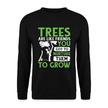 Arborist Tree Cutter Chainsaw Lumberjack - Unisex Sweatshirt - black - Front - Alina (178cm) & Michal (187cm)