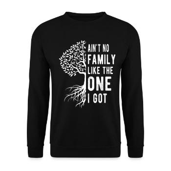 Il n’y a pas de famille comme celle que j’ai eue - Sweat-shirt Unisexe - noir - Devant - Alina (178cm) & Michal (187cm)