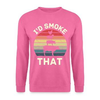Das würde ich rauchen - Unisex Pullover - Pink - Vorne
