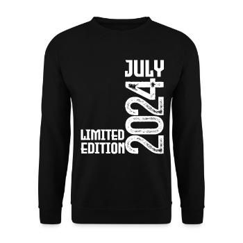 Cadeau Juillet 2024. Anniversaire juillet 2024. - Sweat-shirt Unisexe - noir - Devant - Alina (178cm) & Michal (187cm)