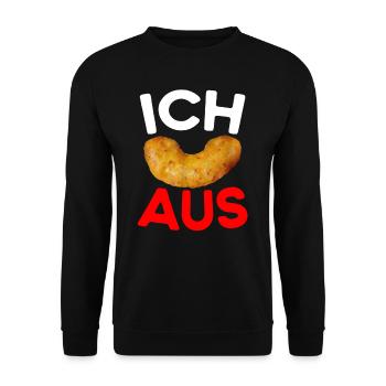 Ich Flip aus Erdnussflip - Unisex Pullover - Schwarz - Vorne - Alina (178cm) & Michal (187cm)