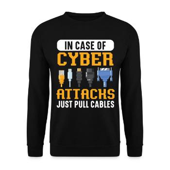 Kann nicht helfen, bis Sie ein Ticket einreichen - Unisex Pullover - Schwarz - Vorne - Alina (178cm) & Michal (187cm)