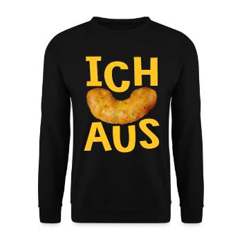 Vegane Erdnuss Flips zum Ausflippen - Unisex Pullover - Schwarz - Vorne - Alina (178cm) & Michal (187cm)