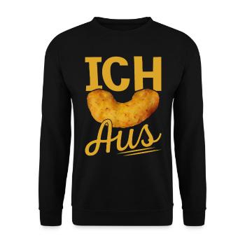 Ich Flip aus Erdnussflip zum Ausflippen - Unisex Pullover - Schwarz - Vorne - Alina (178cm) & Michal (187cm)