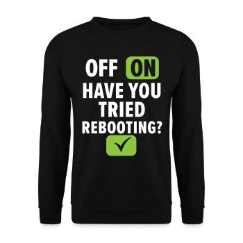 If I build it, it will run - Unisex Sweatshirt - black - Front - Alina (178cm) & Michal (187cm)