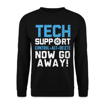 Support technique Qu’avez-vous cassé maintenant? - Sweat-shirt Unisexe - noir - Devant - Alina (178cm) & Michal (187cm)