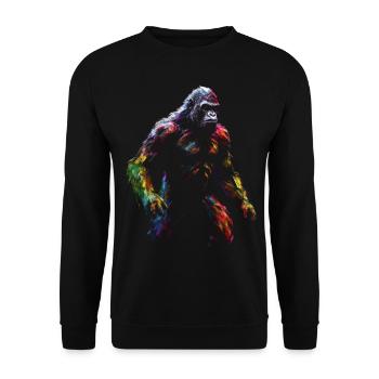 Gorilla Animal Monkey Zoo Animal Motif Animal Lover - Unisex Sweatshirt - black - Front - Alina (178cm) & Michal (187cm)