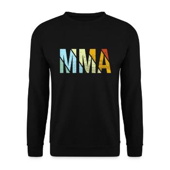 mma retro - Unisex Pullover - Schwarz - Vorne - Alina (178cm) & Michal (187cm)