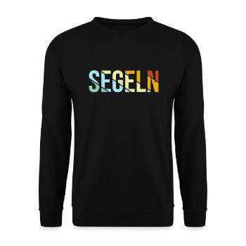 Segeln Retro - Unisex Pullover - Schwarz - Vorne - Alina (178cm) & Michal (187cm)
