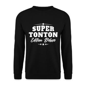 Super Tonton Édition Deluxe - Sweat-shirt Unisexe - noir - Devant - Alina (178cm) & Michal (187cm)