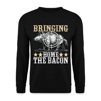 Chasseur de sanglier - Sweat-shirt Unisexe - noir - Devant - Alina (178cm) & Michal (187cm)
