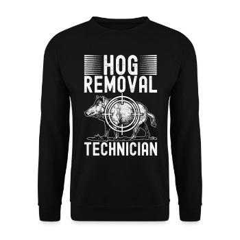 Chasseur de sanglier - Sweat-shirt Unisexe - noir - Devant - Alina (178cm) & Michal (187cm)