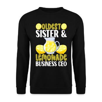 Lemonade Lemonade stand - Unisex Sweatshirt - black - Front - Alina (178cm) & Michal (187cm)