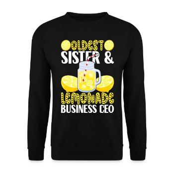 Lemonade Lemonade stand - Unisex Sweatshirt - black - Front - Alina (178cm) & Michal (187cm)