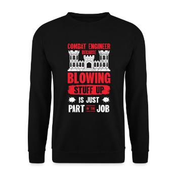 Combat Engineer Engineering Army - Unisex Sweatshirt - black - Front - Alina (178cm) & Michal (187cm)