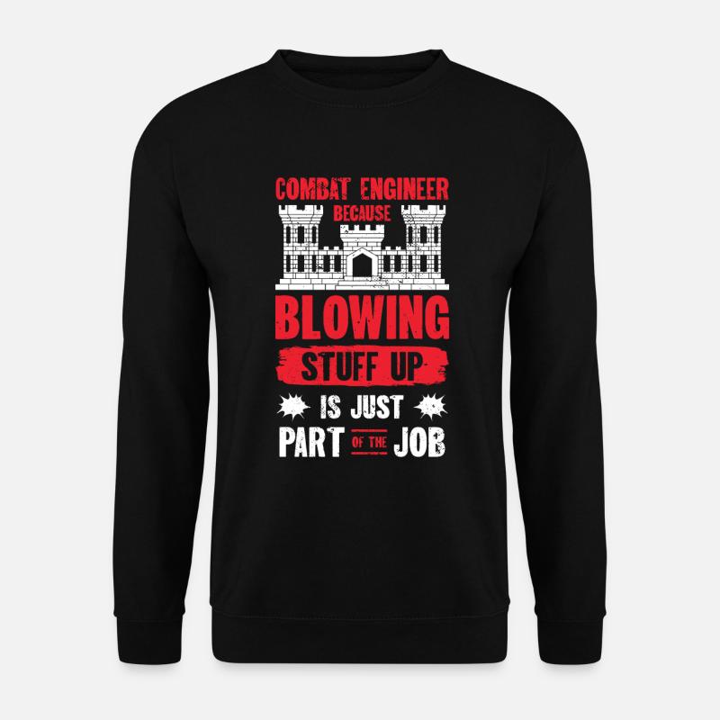 Combat Engineer Engineering Armee - Unisex Pullover - Schwarz