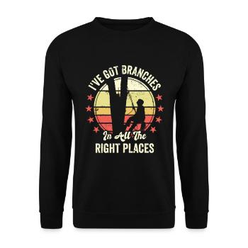 Arborist Tree Cutter Chainsaw Lumberjack - Unisex Sweatshirt - black - Front - Alina (178cm) & Michal (187cm)